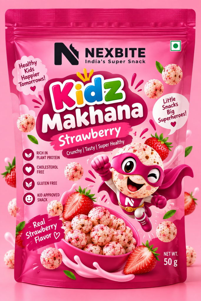 Kidz Makhana – Strawberry | 50 g